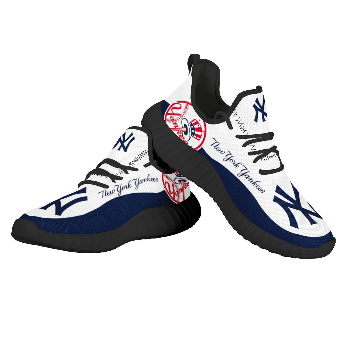 Men's New York Yankees Mesh Knit Sneakers/Shoes 002 Men's New York Yankees Mesh Knit Sneakers/Shoes 002